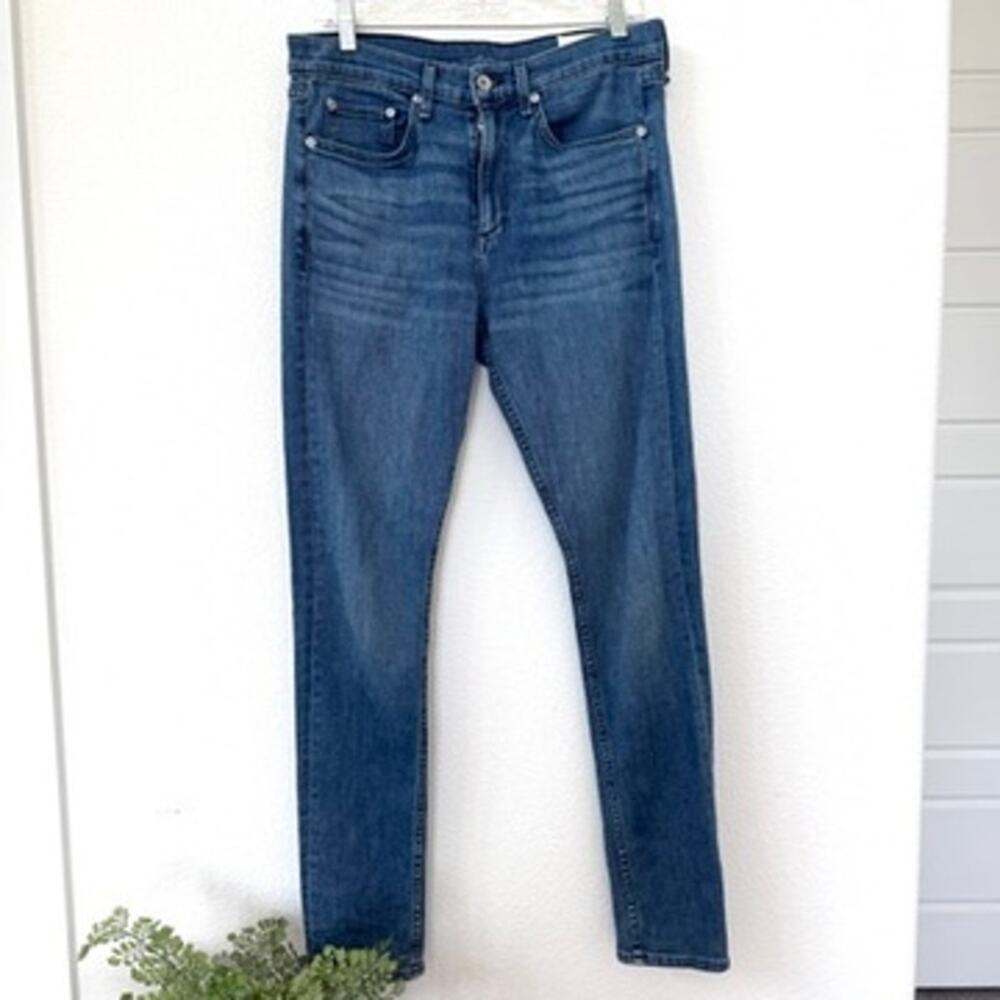 Rag & Bone Fit 1 Skinny Jeans‎ Blue Senna Wash Stretch Denim Men 31x32 Classic